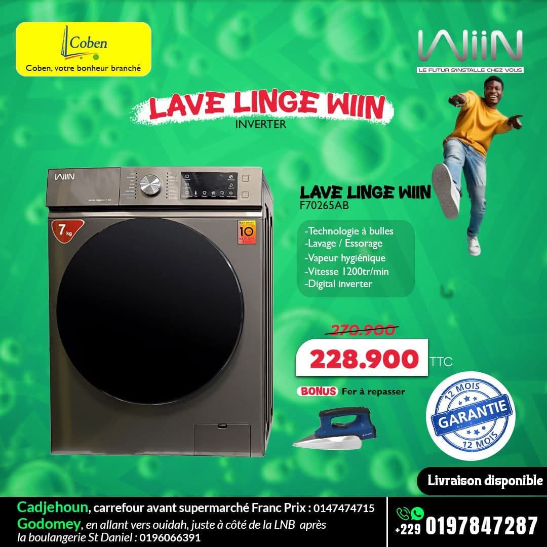 Lave-linge automatique 8 kg